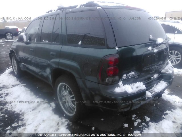 1GNDT13S762136271 - 2006 CHEVROLET TRAILBLAZER LS/LT GREEN photo 3