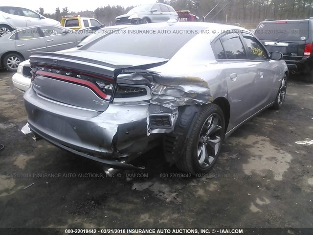2C3CDXCT5FH880153 - 2015 DODGE CHARGER R/T GRAY photo 4