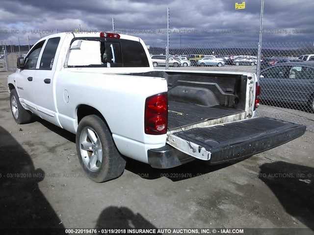 1D7HA18217S112046 - 2007 DODGE RAM 1500 ST/SLT WHITE photo 3