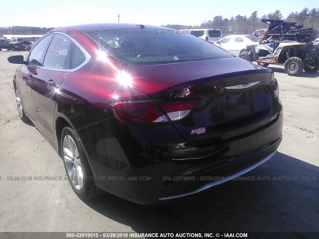 1C3CCCAB2FN670767 - 2015 CHRYSLER 200 LIMITED RED photo 3