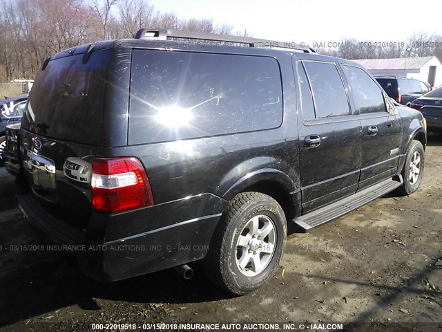 1FMFK16598LA75461 - 2008 FORD EXPEDITION EL XLT BLACK photo 4