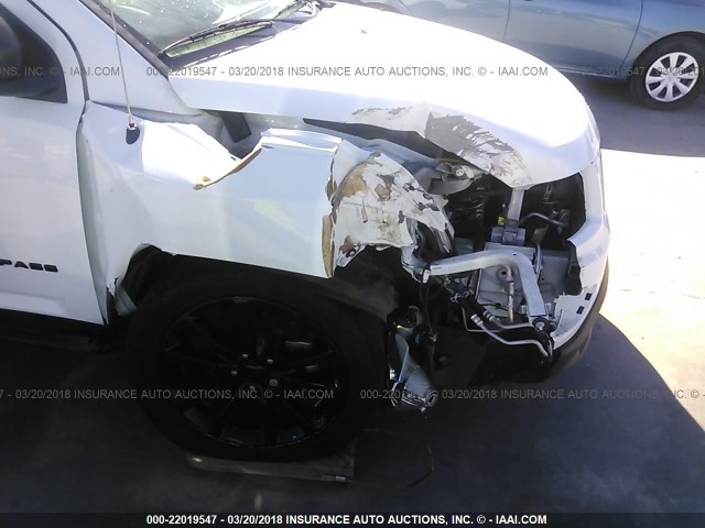 1C4NJCBA2ED790217 - 2014 JEEP COMPASS SPORT WHITE photo 6