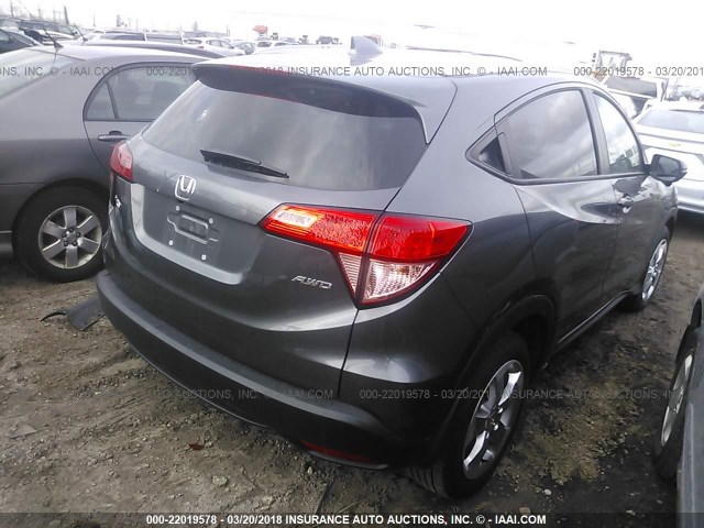 3CZRU6H75HM723362 - 2017 HONDA HR-V EXL GRAY photo 4