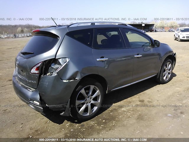 JN8AZ1MU4EW414565 - 2014 NISSAN Murano S/SL/SV/LE GRAY photo 4