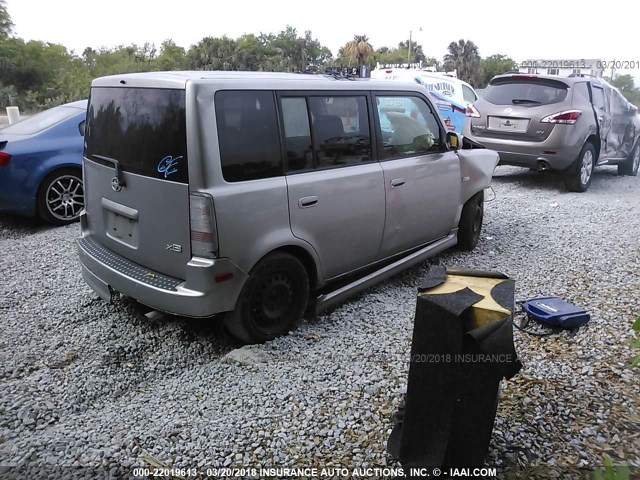 JTLKT324464053842 - 2006 TOYOTA SCION XB GRAY photo 4