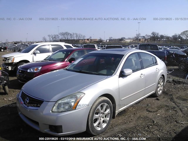 1N4BA41E67C806396 - 2007 NISSAN MAXIMA SE/SL SILVER photo 2