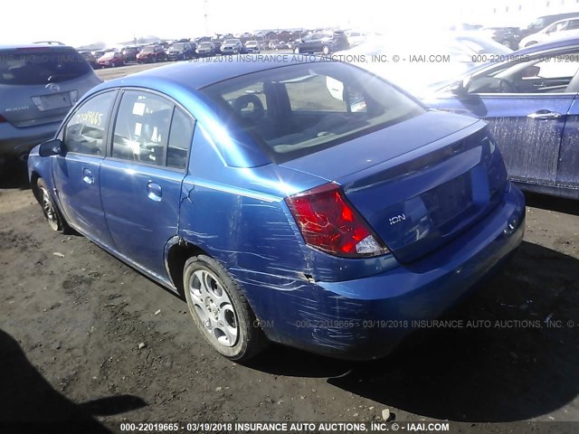 1G8AJ52F05Z169125 - 2005 SATURN ION LEVEL 2 BLUE photo 3