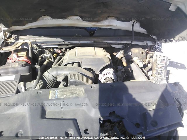 3GTEK13J28G261714 - 2008 GMC SIERRA K1500 WHITE photo 10