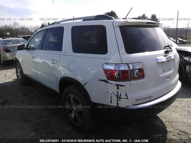 1GKKRRED3BJ415569 - 2011 GMC ACADIA SLT-1 WHITE photo 3