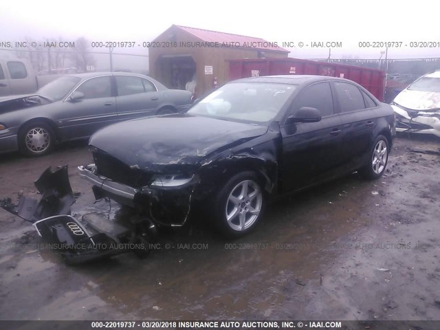 WAULF78K89A134253 - 2009 AUDI A4 2.0T QUATTRO BLACK photo 2