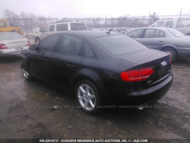 WAULF78K89A134253 - 2009 AUDI A4 2.0T QUATTRO BLACK photo 3