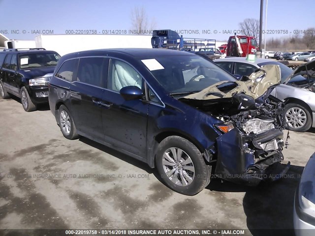 5FNRL5H62HB003192 - 2017 HONDA ODYSSEY EXL ლურჯი ფოტო 1