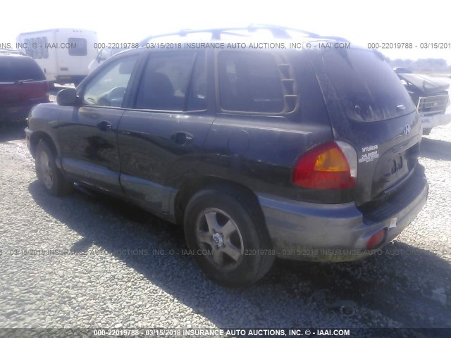 KM8SB12BX3U468852 - 2003 HYUNDAI SANTA FE GL BLACK photo 3