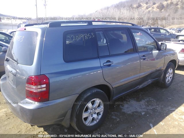 JTEGF21A530075258 - 2003 TOYOTA HIGHLANDER LIMITED BLUE photo 4