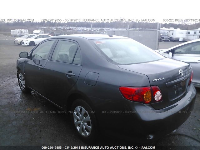 2T1BU40E29C128937 - 2009 TOYOTA COROLLA S/LE/XLE GRAY photo 3