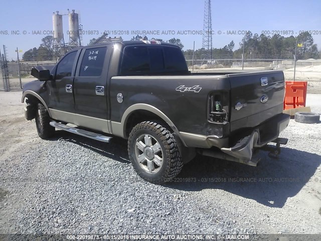 1FTPW14V08KD45800 - 2008 FORD F150 SUPERCREW BROWN photo 3