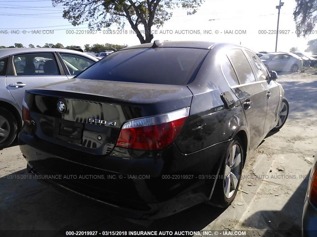 WBANF73587CU23032 - 2007 BMW 530 XI BLACK photo 4