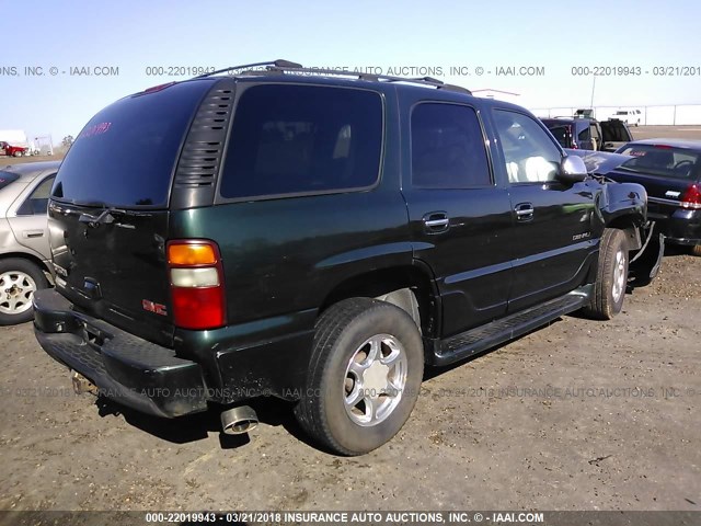 1GKEK63U91J300184 - 2001 GMC DENALI GREEN photo 4