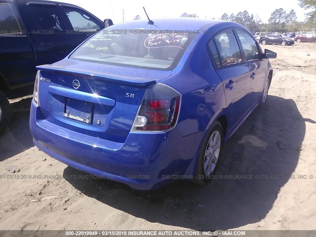 3N1AB6AP3BL655517 - 2011 NISSAN SENTRA 2.0/2.0S/SR/2.0SL BLUE photo 4