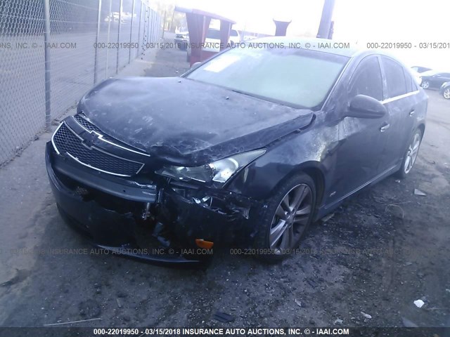 1G1PH5SC8C7274885 - 2012 CHEVROLET CRUZE LTZ BLACK photo 2