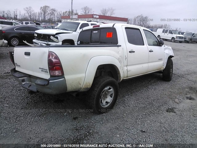 5TEJU62N76Z261915 - 2006 TOYOTA TACOMA DOUBLE CAB PRERUNNER WHITE photo 4