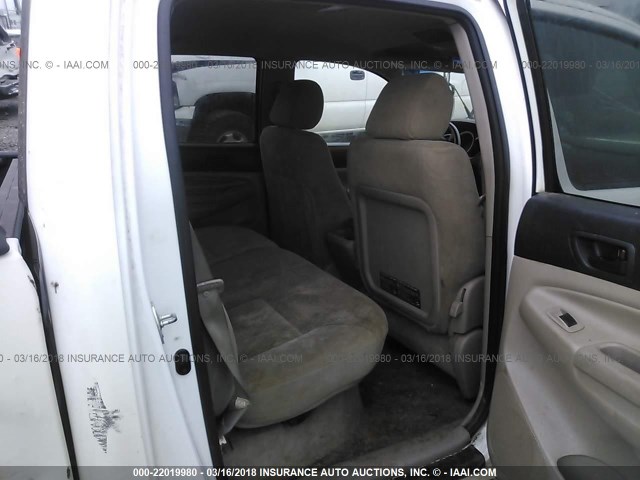 5TEJU62N76Z261915 - 2006 TOYOTA TACOMA DOUBLE CAB PRERUNNER WHITE photo 8
