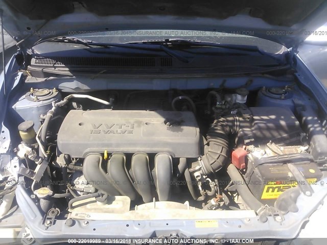 2T1KR32E55C356868 - 2005 TOYOTA COROLLA MATRIX XR BLUE photo 10