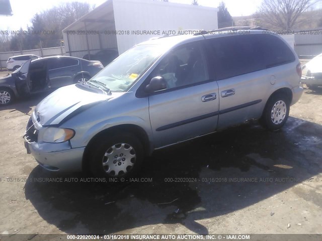 1C4GP45R04B526647 - 2004 CHRYSLER TOWN & COUNTRY  BLUE photo 2