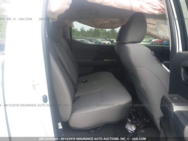 3TMAZ5CNXHM034468 - 2017 TOYOTA TACOMA DBL CAB/SR5/TRD SPORT/OR WHITE photo 8