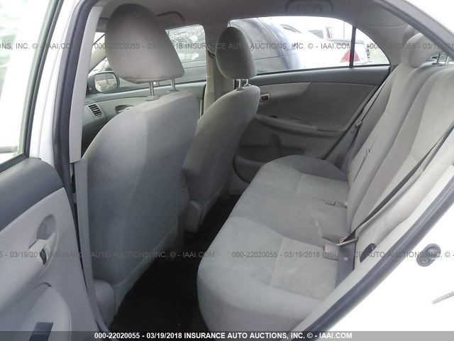 2T1BU40E19C172136 - 2009 TOYOTA COROLLA S/LE/XLE WHITE photo 8