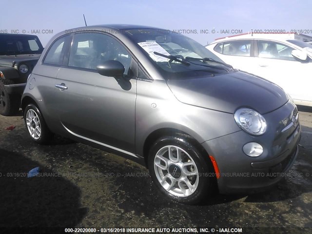 3C3CFFAR6CT366634 - 2012 FIAT 500 POP GRAY photo 1