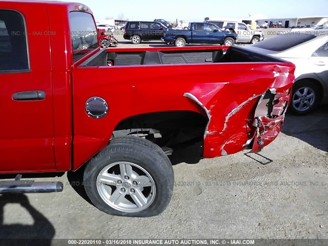 1D7HE38KX8S610683 - 2008 DODGE DAKOTA SXT RED photo 6