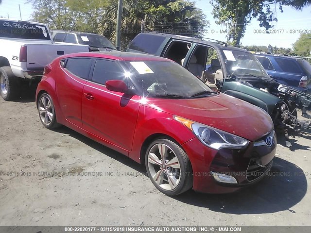 KMHTC6AD6GU299856 - 2016 HYUNDAI VELOSTER RED photo 1