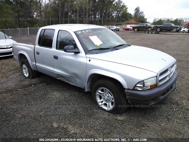 1D7HL38X53S378214 - 2003 DODGE DAKOTA QUAD SPORT SILVER photo 1