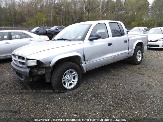 1D7HL38X53S378214 - 2003 DODGE DAKOTA QUAD SPORT SILVER photo 6