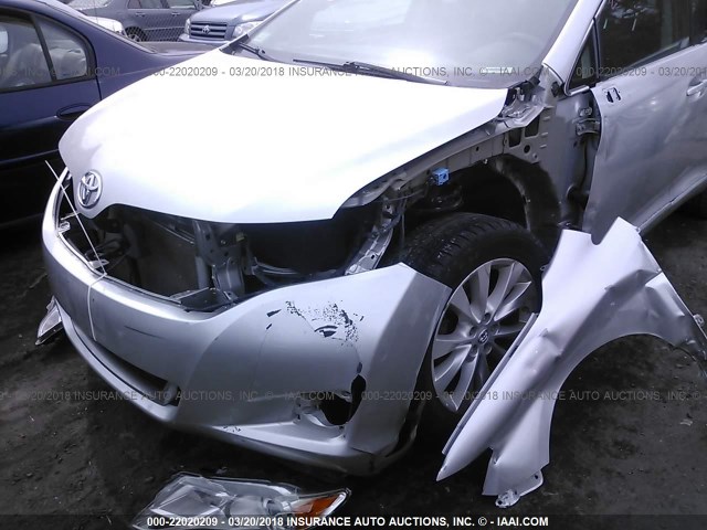 4T3BA3BBXEU058853 - 2014 TOYOTA VENZA LE/XLE SILVER photo 6