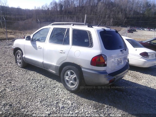 KM8SC73E64U790060 - 2004 HYUNDAI SANTA FE GLS/LX WHITE photo 3