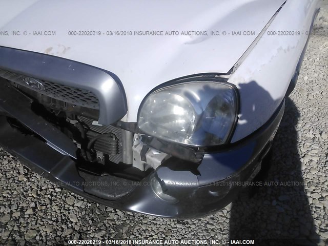 KM8SC73E64U790060 - 2004 HYUNDAI SANTA FE GLS/LX WHITE photo 6