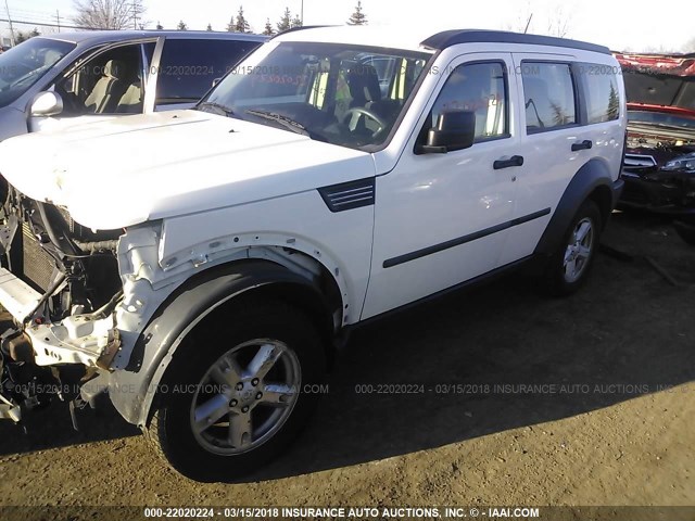 1D8GU28K37W732541 - 2007 DODGE NITRO SXT WHITE photo 2