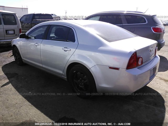 1G1ZC5E07AF185143 - 2010 CHEVROLET MALIBU 1LT SILVER photo 3