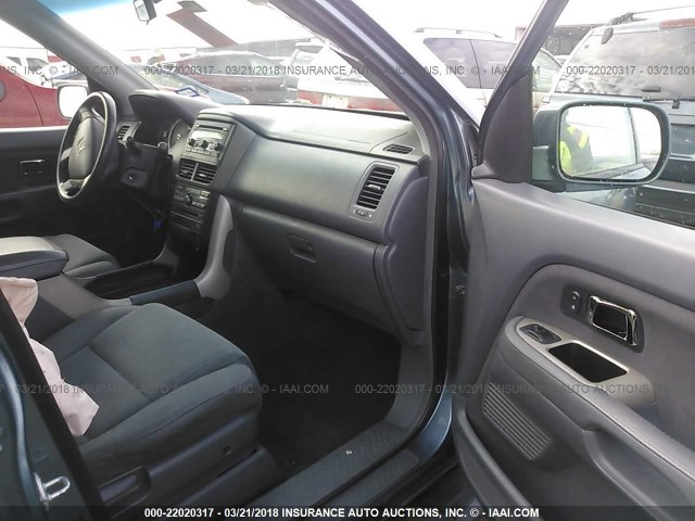 5FNYF28388B008081 - 2008 HONDA PILOT SE BLUE photo 5