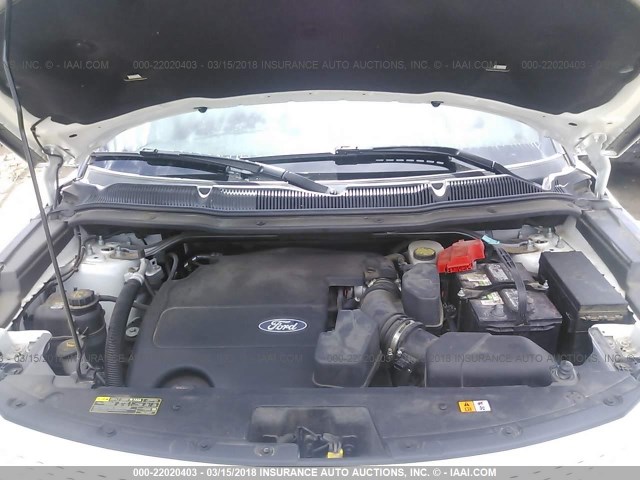 1FMHK8F89BGA15868 - 2011 FORD EXPLORER LIMITED 白色 照片 10