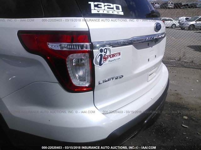 1FMHK8F89BGA15868 - 2011 FORD EXPLORER LIMITED 白色 照片 6