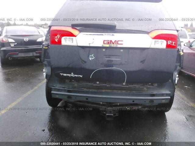 2GKALMEK3F6362292 - 2015 GMC TERRAIN SLE Dark Blue photo 6