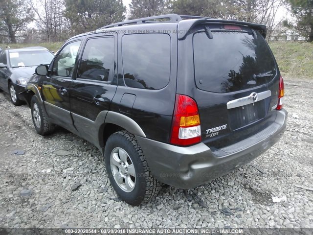 4F2CZ96124KM14933 - 2004 MAZDA TRIBUTE ES BLACK photo 3