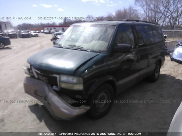 1GKDM19W1WB507543 - 1998 GMC SAFARI XT GREEN photo 2