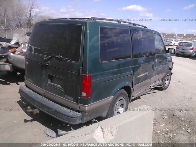 1GKDM19W1WB507543 - 1998 GMC SAFARI XT GREEN photo 4