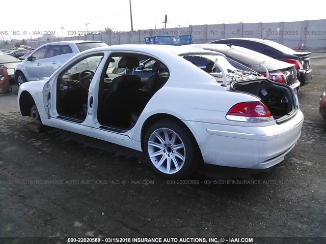 WBAHN83516DT25054 - 2006 BMW 750 LI WHITE photo 3