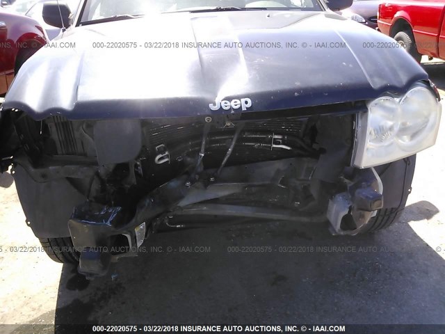 1J4GS48K55C539185 - 2005 JEEP GRAND CHEROKEE LAREDO/COLUMBIA/FREEDOM BLACK photo 6