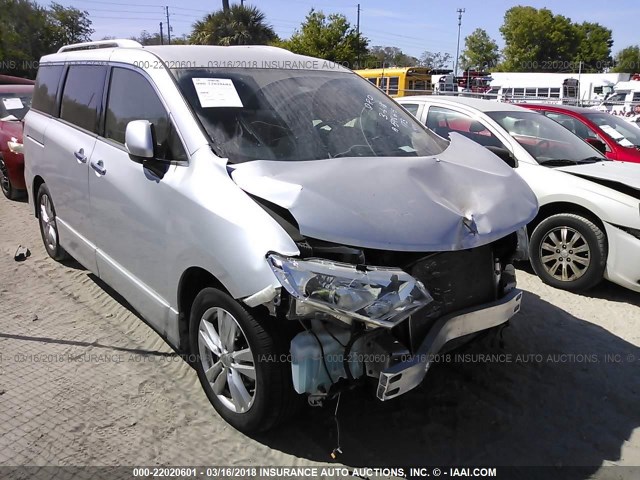 JN8AE2KP0F9122376 - 2015 NISSAN QUEST S/SV/SL/PLATINUM SILVER photo 1